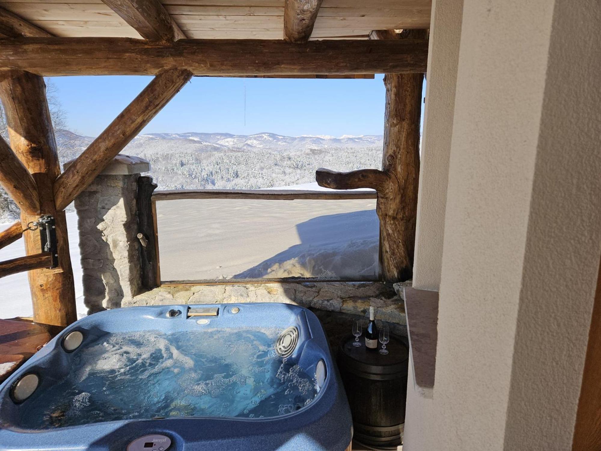 Zerko Holiday Home - Vineyard Chalet With Sauna And Jacuzzi Free Mirna エクステリア 写真