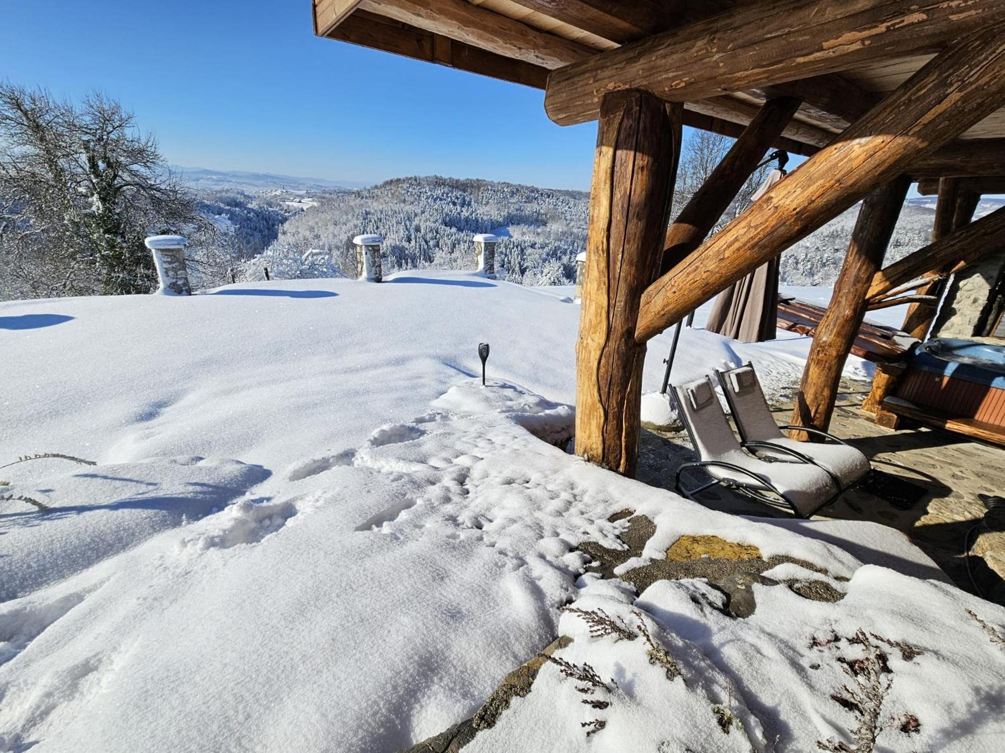 Zerko Holiday Home - Vineyard Chalet With Sauna And Jacuzzi Free Mirna エクステリア 写真